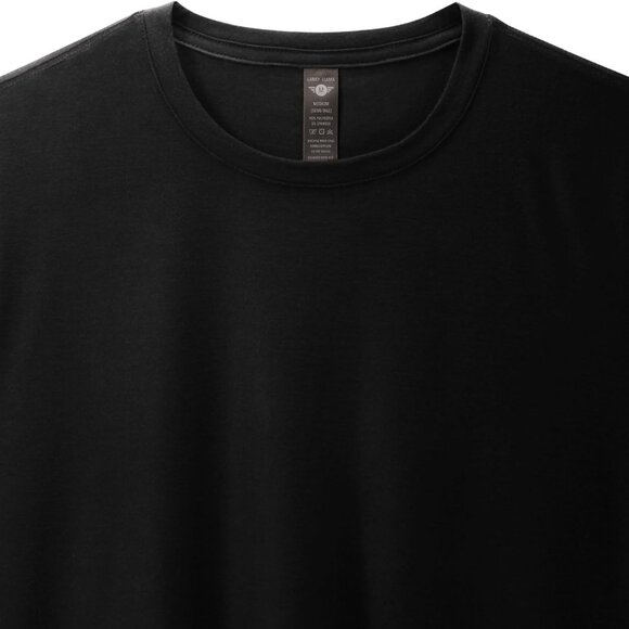 Slim Fit Aero Tee for Tall Men - Black Lightweight Athleisure - Picture 5 of 8